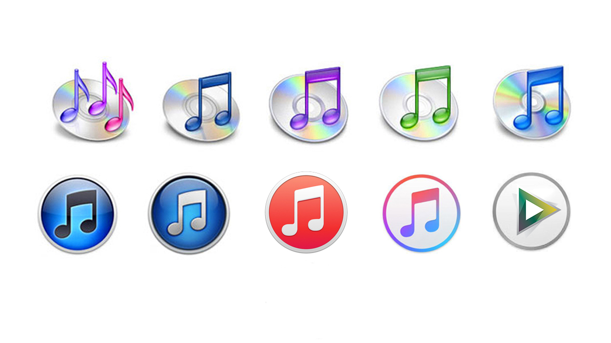 itunes logo evolution